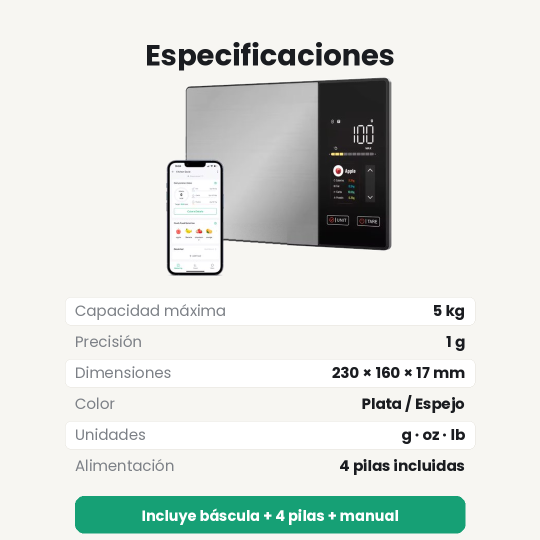 Báscula Inteligente de Precisión – Control de Macros
